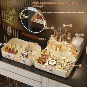 2025 ánh sáng mới sang trọng mỹ phẩm hộp lưu trữ-Máy tính để bàn/bàn trang điểm tổ chức cho các sản phẩm chăm sóc da, son môi & bàn chải trang điểm - Product Image 4