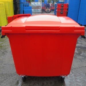 Outdoor Dust <b>Bin</b> 1100L <b>Square</b> HDPE Thickened Wheeled Large Plastic Trash Can For Outdoor Use - Product Image 3