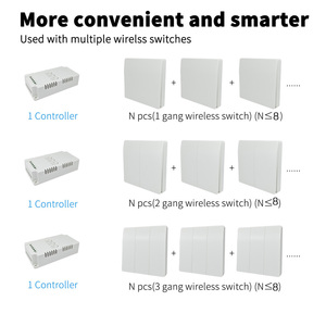 Không có pin không thấm nước Piezo điều khiển từ xa chuyển đổi ánh sáng IP65 2 Gang tự-powered/động động RF433 không dây động chuyển đổi ánh sáng - Product Image 6