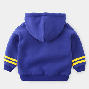 2023 nouveau automne hiver garçons <span class=keywords><strong>Double</strong></span> couche velours <span class=keywords><strong>sweat</strong></span> à capuche bébé épaissi mode pull nouvelle Collection enfants - Product Image 4