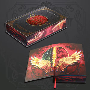 Custom Premium Thick Hardcover <b>Book</b> Printing Spot UV Gold Foil Sprayed Edges Luxury Fantasy Novel Omnibus Factory - Product Image 4