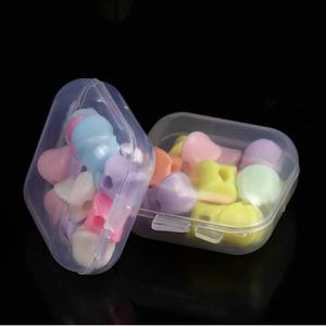 Mini caja de almacenamiento transparente para tapones para los oídos, pendientes, anzuelos, 3,5x3,5x1,8 cm, organizador de escritorio con tapa - Product Image 4