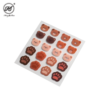 Patchs hydrocolloïdes en forme de patte d'ours mignons, 20 pièces, OEM d'usine, patchs anti-acné colorés à motif de dessin animé, autocollants de couverture pour imperfections du visage, coussinets de soin de la peau