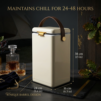 Glacière isotherme 10L, maintien de la glace pendant 30H, glacière portable, bac à glace, baril à vin, glacière rigide pour le camping, le pique-nique, qualité alimentaire