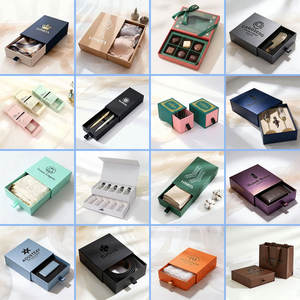 Boîte à tiroir en carton rigide de luxe avec impression de logo personnalisé, gaufrage, pour emballer des bijoux, des sous-vêtements, des chaussettes, des foulards en soie, boîte coulissante - Product Image 4