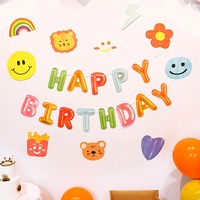 Guirlande de couleur bonbon arc-en-ciel, paillettes, joyeux anniversaire, banderole en aluminium pour fête d'anniversaire d'enfants, décor de toile de fond