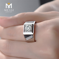 Bague de mariage pour homme en or véritable 14k 18k avec moissanite, bijoux Messi
