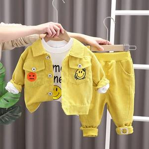 Groothandel Casual Kinderkleding Corduroy Driedelig Pak Met Lange Mouwen Voor Herfst Gebruikte Kleding - Product Image 5