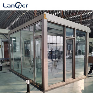 Véranda en aluminium au design moderne avec toit en verre trempé, aménagement tout au long de l'année du jardin de la maison - Product Image 3