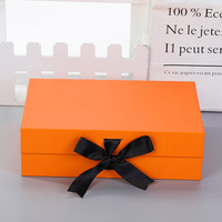 Grande boîte d'emballage en papier kraft, 10 pièces, emballage cadeau de luxe pour vêtements, boîte avec fermeture de ruban personnalisée