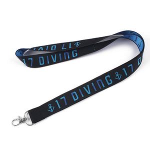 Factory Direct Supply Neck Breakaway Keychain Black White Custom Lanyard - Product Image 4