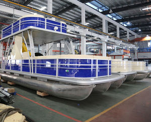 2025 Kinlife luxe 29FT bateau ponton en aluminium avec moteur hors-bord nouveau matériau soudé exécution pour l'<span class=keywords><strong>application</strong></span> de la rivière - Product Image 4