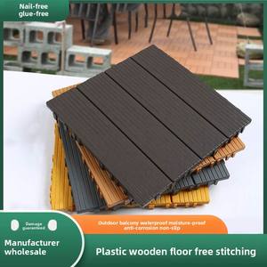 <span class=keywords><strong>DAGON</strong></span> EcoLuxe Light Carreaux de terrasse en WPC à emboîtement de luxe Anti-pourriture et sol résistant aux intempéries pour cabines et salles de jardin - Product Image 5