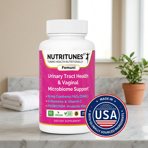 NutriTunes - Suplemento Diario para el Bienestar Urinario y Femenino con PACs de Arándano Rojo, D-Manosa y Vitamina C, 60 Cápsulas - Product Image 2