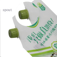 Sachets souples écologiques à bec verseur pour emballage de lait et liquides, imprimés sur mesure, qualité alimentaire