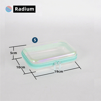 Boîtes de rangement pour jouets d'enfants personnalisables, sacs cosmétiques transparents imperméables à fermeture éclair, étui rigide transparent en PET laser avec fermeture éclair