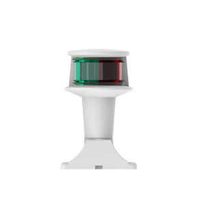 Luces de Señalización de Navegación LED de 12 V CC con Carcasa Blanca, Luces de Advertencia para Yates Marinos con Base de Montaje de 4 Pulgadas, Material de Acero - Product Image 1