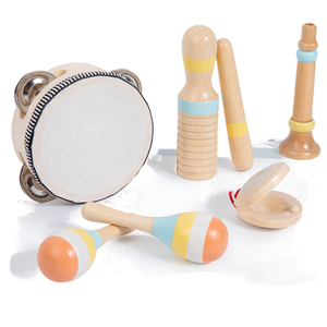 Set instrumen musik kayu untuk anak laki-laki perempuan, set mainan Montessori Puzzle pendidikan bayi budidaya suara untuk anak laki-laki dan perempuan - Product Image 1