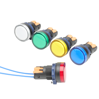 RY22SA1Z1-P/C220V/A 22mm en plastique plat couleur unique interrupteur à bouton-poussoir à insertion rapide 15A Max. 220V/24V avec voyants lumineux