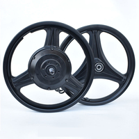 Moteur de moyeu de vélo électrique pliable sans engrenage 48V 350W à courant continu sans balais avec roue avant, 12/14 pouces