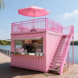 Contemporary Food Kiosk Booth Cafe Restaurant Coffee Shipping Container House Modular Design Prefab Sturdy Durable - Product Image 1