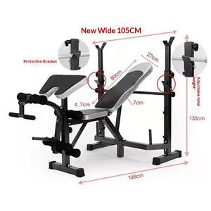 Banc de musculation à <span class=keywords><strong>prix</strong></span> avantageux, réglable en hauteur, avec rack à squats, équipement de musculation pour la maison - Product Image 2