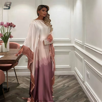 Nouvelle Abaya de Ramadan Sur Mesure Élégante et Modeste, Robe Respirante pour Femmes Musulmanes de Dubaï, Abayas Tie-Dye, Kaftan Marocain à Manches Longues