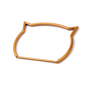 <b>Cat</b> Head Keychain Zinc Alloy Antique Gold Plating Car Key Accessory G3880 - Product Image 2