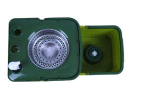 Seau à serpillière magique à 360 degrés avec fonction de nettoyage, manche en acier inoxydable, tête en plastique et fer pour usage domestique et hôtelier - Product Image 5