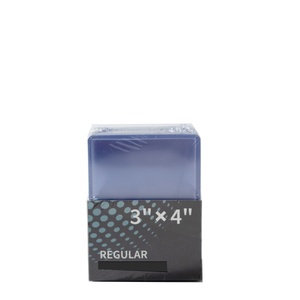Porte-cartes semi-rigide en plastique transparent bleu de haute qualité, personnalisé en usine - Product Image 3