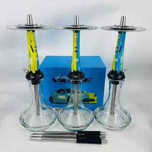 Valve Shisha Set Voiture de course en acier inoxydable Nouveau narguilé de luxe avec valve en verre Amotion Sheesha Shisha Chicha Set Valve Hookah Set - Product Image 2