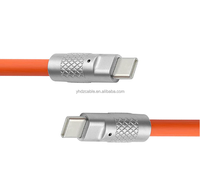 Câble adaptateur secteur USB C vers TYPE C en alliage de zinc en silicone liquide 120W Câble de charge rapide Câble de charge mural Android
