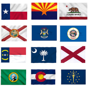 Produit promotionnel Livraison rapide 3x5ft 100% Polyester double face usa 50 drapeau d'état personnalisé drapeau de l'Alaska - Product Image 3