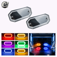 RHINO Nouvelle Feu de gabarit LED 24V pour camion, clignotant blanc et jaune, double couleur, étanche, pour poids lourds et remorques