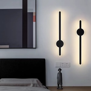 โคมไฟติดผนังแบบยาวเรียบง่ายปรับแต่งได้ โคมไฟติดผนัง LED สำหรับห้องนั่งเล่น ห้องนอน ข้างเตียง ทางเดิน ดีไซน์ทันสมัย ปรับความสว่างได้ไม่จำกัด - Product Image 2