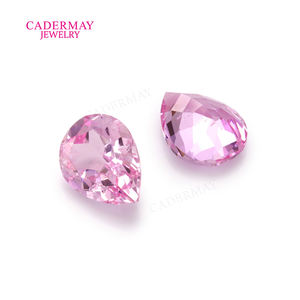 गर्म बिक्री चेरी फूल गुलाबी प्रयोगशाला सैपफायर 3*4 मिमी से 13*18 मिमी पेसर कुशन मेराल्ड कट आकार रत्न सिंथेटिक नीले रंग - Product Image 6