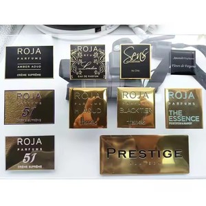 High Quality Custom Adhesive Sticker Private Label for Metal Aluminum Perfume with Embossed Engraved Logo Metal <strong>Crafts</strong> Product - Product Image 6