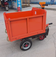 Chariot à palettes électrique à trois roues robuste pour chantier de construction, alimentation du bétail et transport de fumier