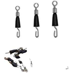 30pcs connecteur crochet de pêche roulement <span class=keywords><strong>à</strong></span> billes pivotant anneaux solides <span class=keywords><strong>pince</strong></span> de pêche accessoires S/M/L autres outils manuels - Product Image 1