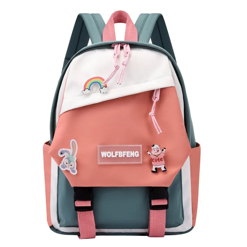 Nueva mochila escolar para niños, mochila para jardín de infantes para niños y niñas, mochila para estudiantes de primer grado de clase media de clase grande