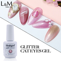 Ibdgel Glitter Cat Eyes Gel Uv Gel Polish Magnetic Cat Eye Gel Oem Private Label