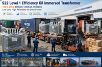 Transformateur de distribution de puissance à bain d'huile S22 11kV/10kV/20kV, niveau 1 d'économie d'énergie, hermétique, ONAN 30-2500kVA