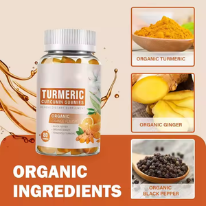 OEM/ODM gomitas de cúrcuma curcumina con pimienta negra y jengibre, suplemento multivitamínico de extracto natural - Product Image 4
