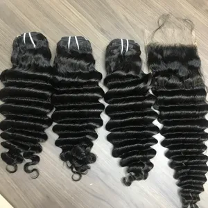 Hair Extensions Vendors Loose Deep Wave Bundles Raw Virgin Peruvian Human Hair