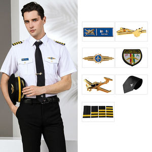 LCBZ Personalizado Preço De Fábrica Uniforme De Piloto De Linha Aérea Capitão Roupas De Trabalho Uniforme Aceitar O Logotipo Do Cliente Uniforme De Piloto De Linha Aérea - Product Image 6