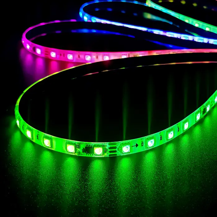 Nice Quality SMD5050 12v/24v Rgb Smart Led Strip Decoration Portable Waterproof Flexible Led Light Strip