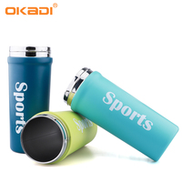 Produit breveté Bouteille d'eau shaker en acier inoxydable Shaker isolé à double paroi avec boule de mélange Nouvelle bouteille shaker protéiné