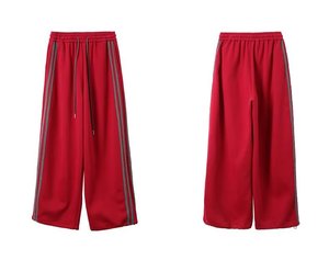 <span class=keywords><strong>Pantaloni</strong></span> Sportivi <span class=keywords><strong>Larghi</strong></span> da <span class=keywords><strong>Donna</strong></span> Stile Y2K, con Strisce Rosse Laterali, Vita Elastica, Casual, per Danza e Hip Hop - Product Image 6