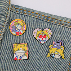 4 Estilos, Diseños Elegantes, Bonitos Broches de Metal de Sailor Moon Tsukino Usagi, Joyería de Aleación, Accesorios, Broches de Anime - Product Image 6