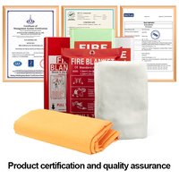 Couverture anti-incendie de 1m / 1.2 m / 1.8 m avec fibre de verre rouge pour la maison et la cuisine